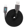 Smart LED Auto Disconnect Charger Nylon Braided Micro USB 2A Tablet Cable-1M - Gold