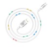 HOCO U63 Type C Charging Data Cable Sync With Backlight for Tablet Smartphone 1.2M - White