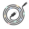 HOCO U63 Type C Charging Data Cable Sync With Backlight for Tablet Smartphone 1.2M - White