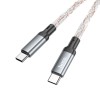 HOCO U112 60W Type-C Luminous Charging Data Cable for Samsung XIAOMI HUAWEI Smartphone Tablet - TYPE-C