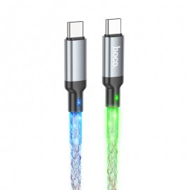 HOCO U112 60W Type-C Luminous Charging Data Cable for Samsung XIAOMI HUAWEI Smartphone Tablet - TYPE-C