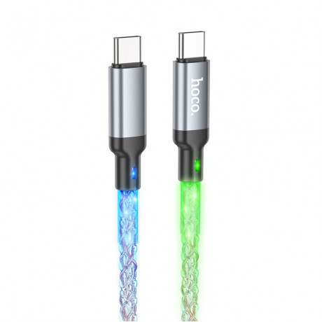 HOCO U112 60W Type-C Luminous Charging Data Cable for Samsung XIAOMI HUAWEI Smartphone Tablet - TYPE-C