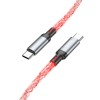 HOCO U112 60W Type-C Luminous Charging Data Cable for Samsung XIAOMI HUAWEI Smartphone Tablet - TYPE-C