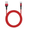 USAMS US-SJ334 U29 Type C LED Magnetic Braided Fast Charging Cable 1M For Tablet Smartphone - Black