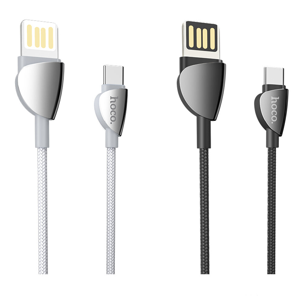 HOCO U62 Type C Data Sync Charging Cable for Tablet Smartphone 1.2M - Black HOCO U62 Type C Data Sync Charging Cable for Tablet Smartphone 1.2M - Black