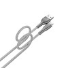 HOCO U59 Nylon Micro USB Charging Data Sync Cable Touch LED Light for Tablet Smartphone 1.2M - Gray
