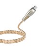 HOCO U56 Metal Armor Micro USB Charging Data Sync Cable For Tablet Smartphone 1.2M - Black