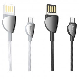 HOCO U62 Micro USB Data Sync Charging Cable for Tablet Smartphone 1.2M - Black