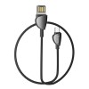 HOCO U62 Micro USB Data Sync Charging Cable for Tablet Smartphone 1.2M - Black