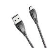 HOCO U56 Metal Armor Micro USB Charging Data Sync Cable For Tablet Smartphone 1.2M - Black