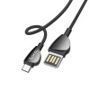 HOCO U62 Micro USB Data Sync Charging Cable for Tablet Smartphone 1.2M - Black