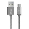 BIAZE 1M USB 3.1 Type C Charging Sync Data Cable for Tablet Cell Phone   - Silver