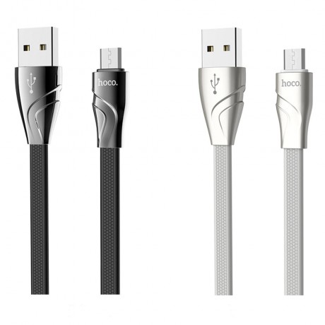 HOCO U57 Twisting Micro USB Charging Data Sync Cable for Tablet Smartphone 1.2M - Black