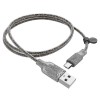 HOCO U73 Transparent Silica Gel Micro USB Data Charge Cable for Tablet Smartphone 1.2M - Black