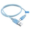 HOCO U73 Transparent Silica Gel Micro USB Data Charge Cable for Tablet Smartphone 1.2M - Black