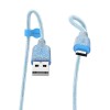 HOCO U73 Transparent Silica Gel Micro USB Data Charge Cable for Tablet Smartphone 1.2M - Black