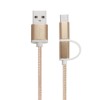 TIANSTON Original 1M Aluminum Nylon Metal Plug Usb Type-C Cable Sync Charge Cable   - Rose Gold