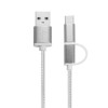 TIANSTON Original 1M Aluminum Nylon Metal Plug Usb Type-C Cable Sync Charge Cable   - Rose Gold