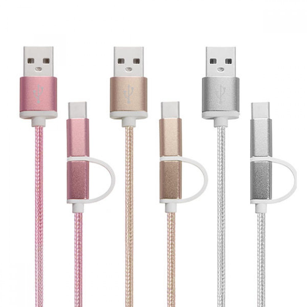 TIANSTON Original 1M Aluminum Nylon Metal Plug Usb Type-C Cable Sync Charge Cable - Rose Gold TIANSTON Original 1M Aluminum Nylon Metal Plug Usb Type-C Cable Sync Charge Cable - Rose Gold