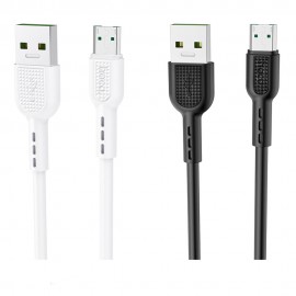 HOCO X33 Micor USB 4A 7pin Charging Data Cable for Tablet Smartphone 1M - Black