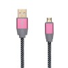  Onten OTN 3288 lightning to USB Nylon braided cable for Android devices  - Rose
