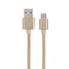 FONENG 1M Alloy Nylon Braid Micro USB Fast Charging Cable Date for Tablet Cell Phone - Silver