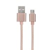 FONENG 1M Alloy Nylon Braid Micro USB Fast Charging Cable Date for Tablet Cell Phone - Silver