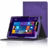 Tri-fold PU Leather Case Stand Cover For Teclast X16HD 3G Tablet - Black