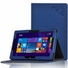 Tri-fold PU Leather Case Stand Cover For Teclast X16HD 3G Tablet - Black