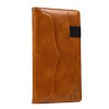PU Leather Folding Stand Hand Strap Holder Wallet with Cards Slot Tablet Case for Samsung T380 - Brown