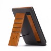 PU Leather Folding Stand Hand Strap Holder Wallet with Cards Slot Tablet Case for Samsung T380 - Brown