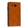 PU Leather Folding Stand Hand Strap Holder Wallet Style Tablet Case for Samsung T280 - Brown