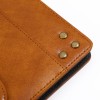 PU Leather Folding Stand Hand Strap Holder Wallet Style Tablet Case for Samsung T280 - Brown