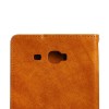 PU Leather Folding Stand Hand Strap Holder Wallet Style Tablet Case for Samsung T280 - Brown