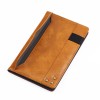 PU Leather Folding Stand Hand Strap Holder Wallet Style Tablet Case for Samsung T280 - Brown