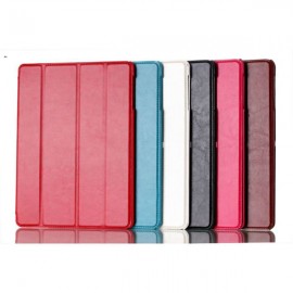 Folding Stand PU Leather Case Cover For Samsung Tab 10.5 T800  - Rose Red