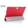 Folding Stand PU Leather Case Cover For Samsung Tab 10.5 T800  - Rose Red