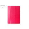 Folding Stand PU Leather Case Cover For Samsung Tab 10.5 T800  - Rose Red
