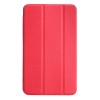 Folding Stand Karst PU Leather Case Cover 7 Inch for Samsung T280 - Red