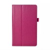 Lichee Pattern Folding Stand PU Leather Case For Samsung Tab 8.4 T700 - Rose Red