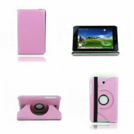 360 Degree Rotating PU Stand Leather Case For Ausu ME173x Tablet - Purple