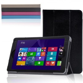 Tri-fold Folio PU Leather Stand Case Cover For  ALLDOCUBE CUBE IWORK 8 Tablet - Rose Red
