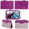 Crazy Horse Grain PU Folding Stand Holder Case For SAMSUNG T110 - Black