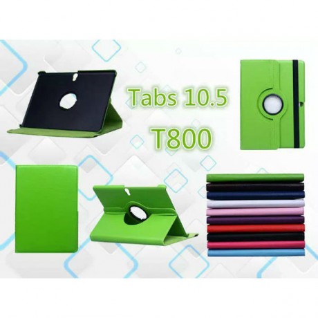 Rotating Stand PU Leather Case Cover For Samsung Tab 10.5 T800 -  Pink