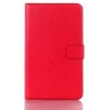 Crazy Horse Design Folding Stand Case For Samsung Galaxy Tab4 T330 - Rose Red