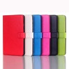Crazy Horse Design Folding Stand Case For Samsung Galaxy Tab4 T330 - Rose Red