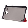 Triple Folding Stand PU Leather Case Cover 8 Inch for Samsung T377 - Red