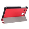 Triple Folding Stand PU Leather Case Cover 8 Inch for Samsung T377 - Red