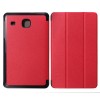 Triple Folding Stand PU Leather Case Cover 8 Inch for Samsung T377 - Red