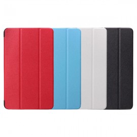 Triple Folding Stand PU Leather Case Cover 8 Inch for Samsung T377 - Red